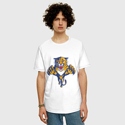 Футболка оверсайз мужская Florida Panthers, цвет: белый — фото 2