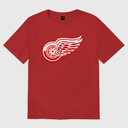 Футболка оверсайз мужская Detroit Red Wings, цвет: красный