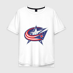 Мужская футболка оверсайз Columbus Blue Jackets