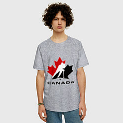 Футболка оверсайз мужская Canada, цвет: меланж — фото 2