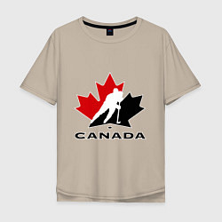 Футболка оверсайз мужская Canada, цвет: миндальный