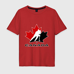 Футболка оверсайз мужская Canada, цвет: красный