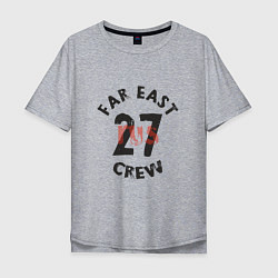 Футболка оверсайз мужская Far East 27 Crew, цвет: меланж