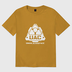 Футболка оверсайз мужская UAC, цвет: горчичный