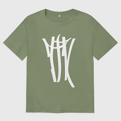 Футболка оверсайз мужская ТГК, цвет: авокадо