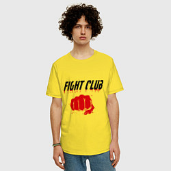 Футболка оверсайз мужская Fight Club, цвет: желтый — фото 2
