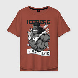 Футболка оверсайз мужская Gorilla | Iceberg, цвет: кирпичный