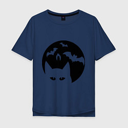 Мужская футболка оверсайз Луна с котами