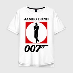 Футболка оверсайз мужская James Bond 007, цвет: белый