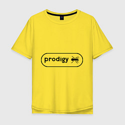 Футболка оверсайз мужская Prodigy лого с муравьем, цвет: желтый