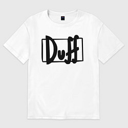 Футболка оверсайз мужская Duff, цвет: белый
