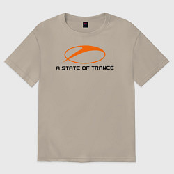 Футболка оверсайз мужская A State of Trance, цвет: миндальный