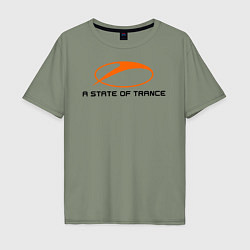 Футболка оверсайз мужская A State of Trance, цвет: авокадо