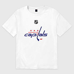 Футболка оверсайз мужская Washington Capitals: Ovechkin 8, цвет: белый