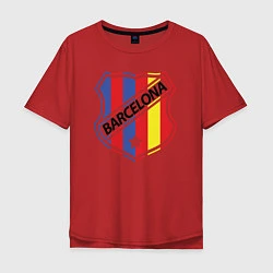 Футболка оверсайз мужская Barcelona: old mark, цвет: красный