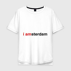 Мужская футболка оверсайз I amsterdam