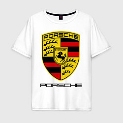 Футболка оверсайз мужская Porsche Stuttgart, цвет: белый