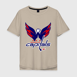 Футболка оверсайз мужская Washington Capitals: Ovechkin, цвет: миндальный