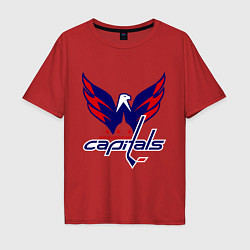 Футболка оверсайз мужская Washington Capitals: Ovechkin, цвет: красный
