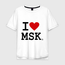 Мужская футболка оверсайз I love MSK