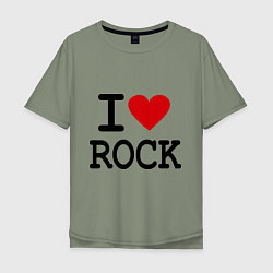 Мужская футболка оверсайз I love Rock