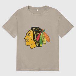 Футболка оверсайз мужская Chicago Blackhawks: Kane, цвет: миндальный