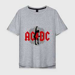 Футболка оверсайз мужская AC/DC: Angus Young, цвет: меланж