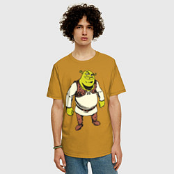 Футболка оверсайз мужская Shrek 3, цвет: горчичный — фото 2