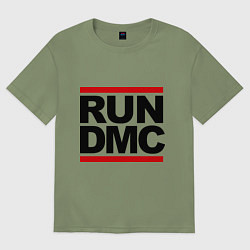 Футболка оверсайз мужская Run DMC, цвет: авокадо