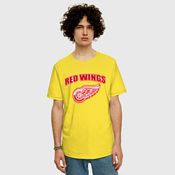 Футболка оверсайз мужская Detroit Red Wings, цвет: желтый — фото 2