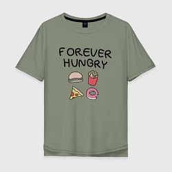 Футболка оверсайз мужская Forever Hungry, цвет: авокадо