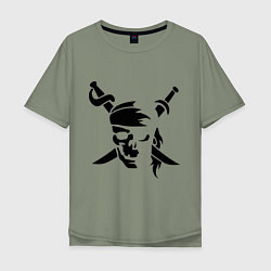 Мужская футболка оверсайз Пиратский знак