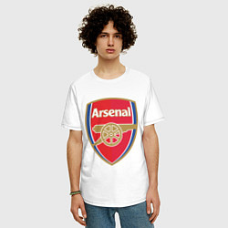 Футболка оверсайз мужская Arsenal FC, цвет: белый — фото 2