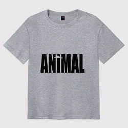 Футболка оверсайз мужская Animal, цвет: меланж