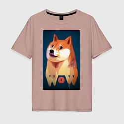 Мужская футболка оверсайз Wow Doge