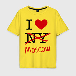 Мужская футболка оверсайз I love Moscow