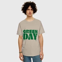 Футболка оверсайз мужская Green Day, цвет: миндальный — фото 2