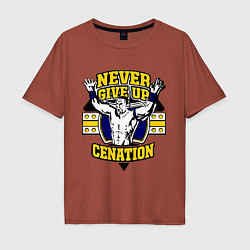 Мужская футболка оверсайз Never Give Up: Cenation