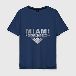 Футболка оверсайз мужская Miami - The Tony Montana empire, цвет: тёмно-синий