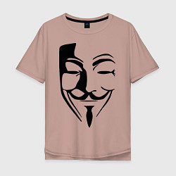 Мужская футболка оверсайз Vendetta Mask