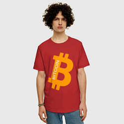Футболка оверсайз мужская Bitcoin Boss, цвет: красный — фото 2