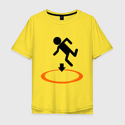 Футболка оверсайз мужская Portal (Портал), цвет: желтый