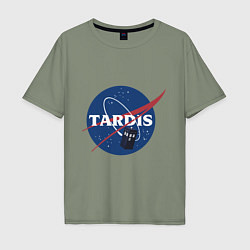 Футболка оверсайз мужская Tardis NASA, цвет: авокадо