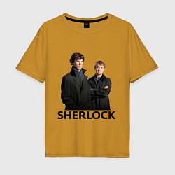 Футболка оверсайз мужская Sherlock, цвет: горчичный