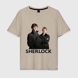 Мужская футболка оверсайз Sherlock