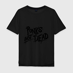 Мужская футболка оверсайз Punks not dead