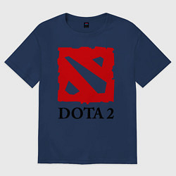 Футболка оверсайз мужская Dota 2: Logo, цвет: тёмно-синий