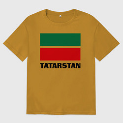 Футболка оверсайз мужская Флаг Татарстана, цвет: горчичный