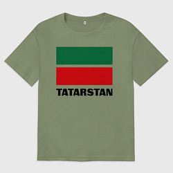 Мужская футболка оверсайз Флаг Татарстана