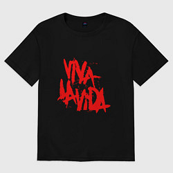 Футболка оверсайз мужская Viva La Vida, цвет: черный